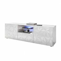 Hochglanz TV Board In Weiß Mit Druck - Vovasoma