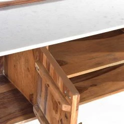 Holz Design TV Board Mit Marmor Platte - Enjiva -Lana Sales holz design tv board mit marmor platte 140x55x40 cm enjiva 05