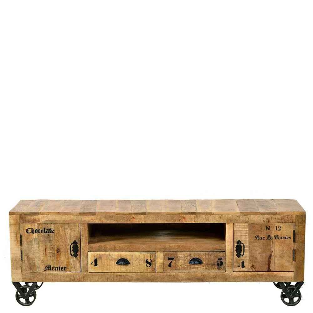 Industrial Design Lowboard Für TV 200 Cm Breit - Indri 4 Industrial Design Lowboard Für TV 200 Cm Breit - Indri – Bild 2