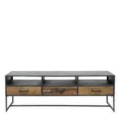 Industrial Lowboard Aus Hartholz & Metall - Iwashiro