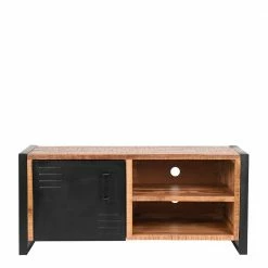 Industrial TV Board Aus Holz & Metall - Kalescu -Lana Sales industrial tv board aus holz metall in natur mango schwarz kalescu 01