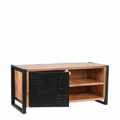 Industrial TV Board Aus Holz & Metall - Kalescu -Lana Sales industrial tv board aus holz metall in natur mango schwarz kalescu 03