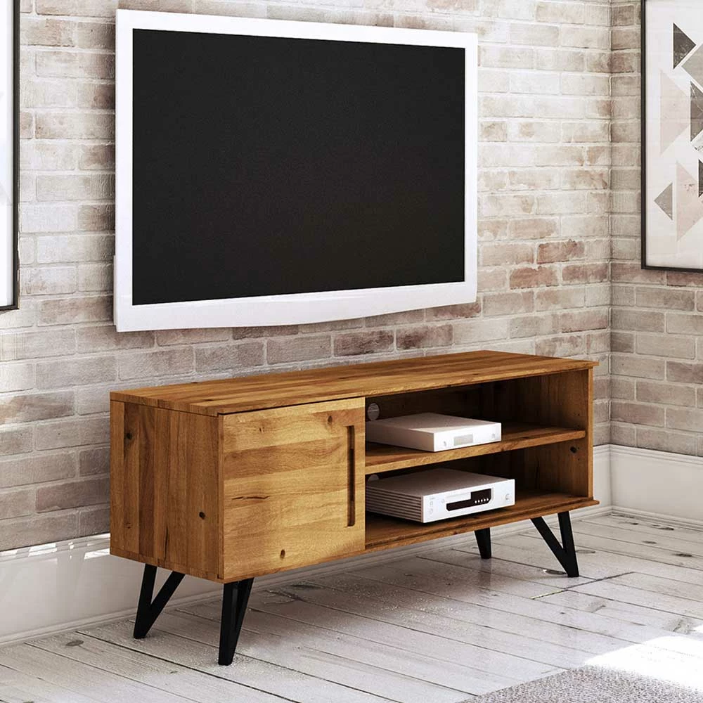 Industrial TV Board Aus Wildeiche & Stahl - Mandirov 5 Industrial TV Board Aus Wildeiche & Stahl - Mandirov – Bild 3