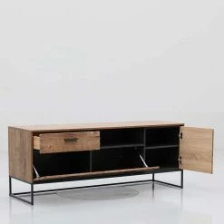 Industrial Unterschrank Für TV-Gerät 156x62x48 - Xindus 10 Industrial Unterschrank Für TV-Gerät 156x62x48 - Xindus -Lana Sales industrial unterschrank fuer tv geraet 156x62x48 in holzdekor mit metall xindus 02