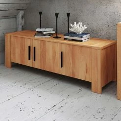 Kernbuche Lowboard Mosniak Mit 3 Türen -Lana Sales kernbuche lowboard 3 tueren massiv geoelt mosniak 01