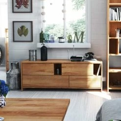 Kernbuche Lowboard Salomonia Mit Schubladen -Lana Sales kernbuche lowboard schubladen massiv geoelt salomonia 01