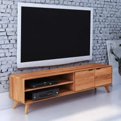 Kernbuche TV Element 2-türig & 2 Fächer - Junola 6 Kernbuche TV Element 2-türig & 2 Fächer - Junola -Lana Sales kernbuche tv element 2 tuerig 2 faecher aus geoeltem massivholz junola 01