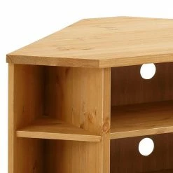 Kiefernholz TV Board Für Ecke - Vanpos -Lana Sales kiefernholz tv board fuer ecke mit 6 faechern 105x51x64 vanpos 02