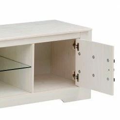 Kiefernholz TV Unterschrank In Weiß Mit Schwarz - Manduza -Lana Sales kiefernholz tv unterschrank in weiss mit schwarz 2 tuerig 2 faecher manduza 05