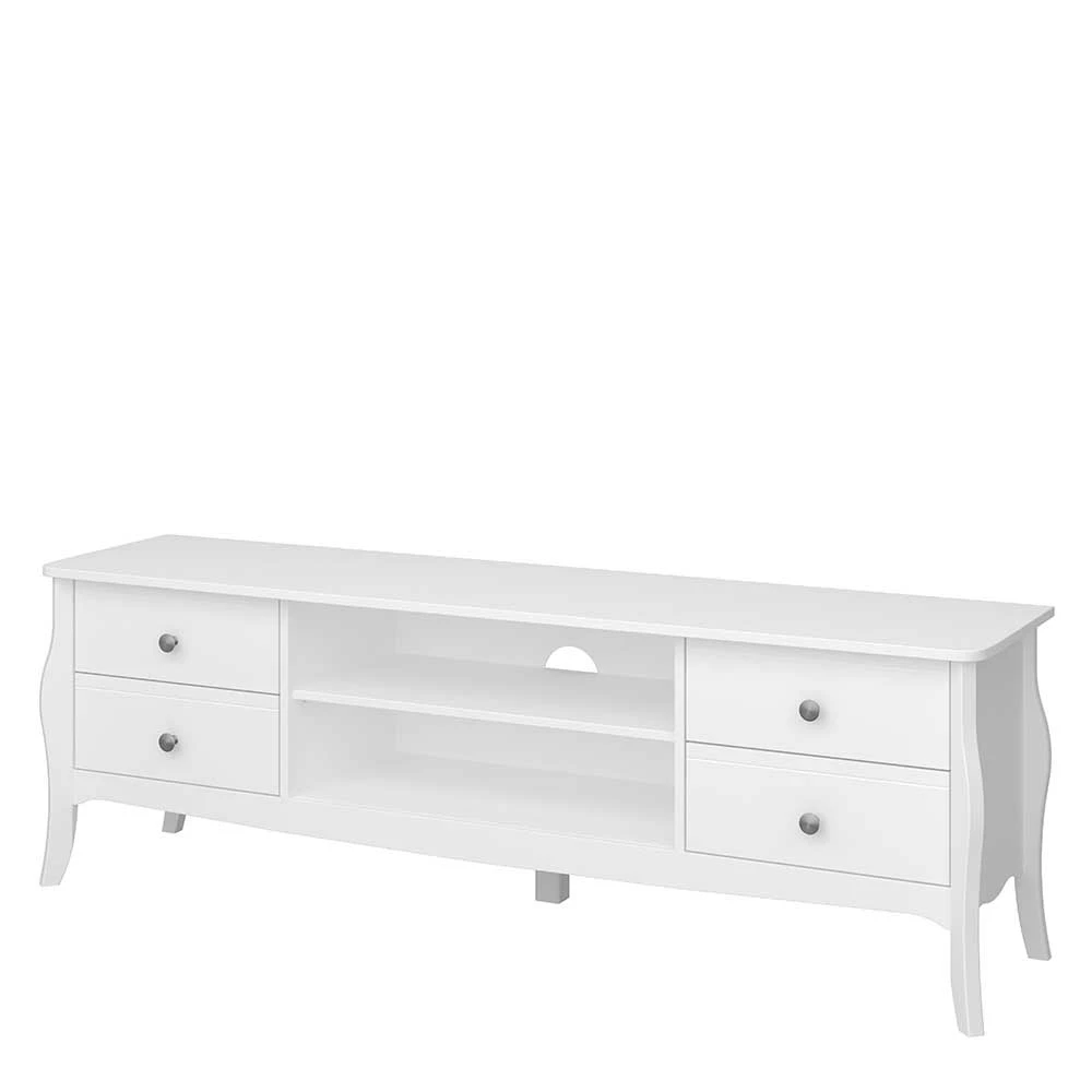 Klassisches TV Board In Weiß - Essna 3 Klassisches TV Board In Weiß - Essna
