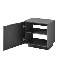 Kleine Tür-Kommode In Dunkelgrau - Nivita -Lana Sales kleine tuer kommode in dunkelgrau 60x62x44 cm nivita 02