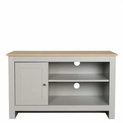 Kleiner TV Unterschrank Mit 95 Cm Breite - Poliesti -Lana Sales kleiner tv unterschrank mit 95 cm breite in grau eichefarben poliesti 02