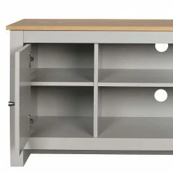 Kleiner TV Unterschrank Mit 95 Cm Breite - Poliesti -Lana Sales kleiner tv unterschrank mit 95 cm breite in grau eichefarben poliesti 04