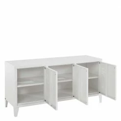 Kommode In Spindoptik Aus Metall - Montpa -Lana Sales kommode in spindoptik aus metall in weiss mit drei tueren montpa 02