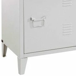 Kommode In Spindoptik Aus Metall - Montpa -Lana Sales kommode in spindoptik aus metall in weiss mit drei tueren montpa 03