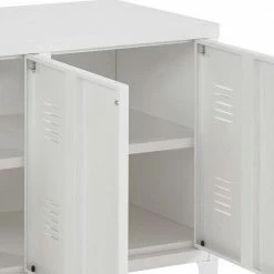 Kommode In Spindoptik Aus Metall - Montpa -Lana Sales kommode in spindoptik aus metall in weiss mit drei tueren montpa 05