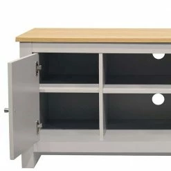 Landhaus Fernseher Unterschrank In Grau & Eiche - Poliesti 10 Landhaus Fernseher Unterschrank In Grau & Eiche - Poliesti -Lana Sales landhaus fernseher unterschrank in grau eiche 120x58x39cm poliesti 03