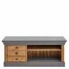Landhaus Lowboard Mit 3 Schubladen & 2 Fächern - Eshelas 1 Landhaus Lowboard Mit 3 Schubladen & 2 Fächern - Eshelas -Lana Sales landhaus lowboard mit 3 schubladen 2 faechern in grau kiefer lauge eshelas f