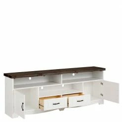 Landhaus TV Board In Weiß & Grau - Ayrinu -Lana Sales landhaus tv board in weiss grau aus kiefer massivholz ayrinu 03