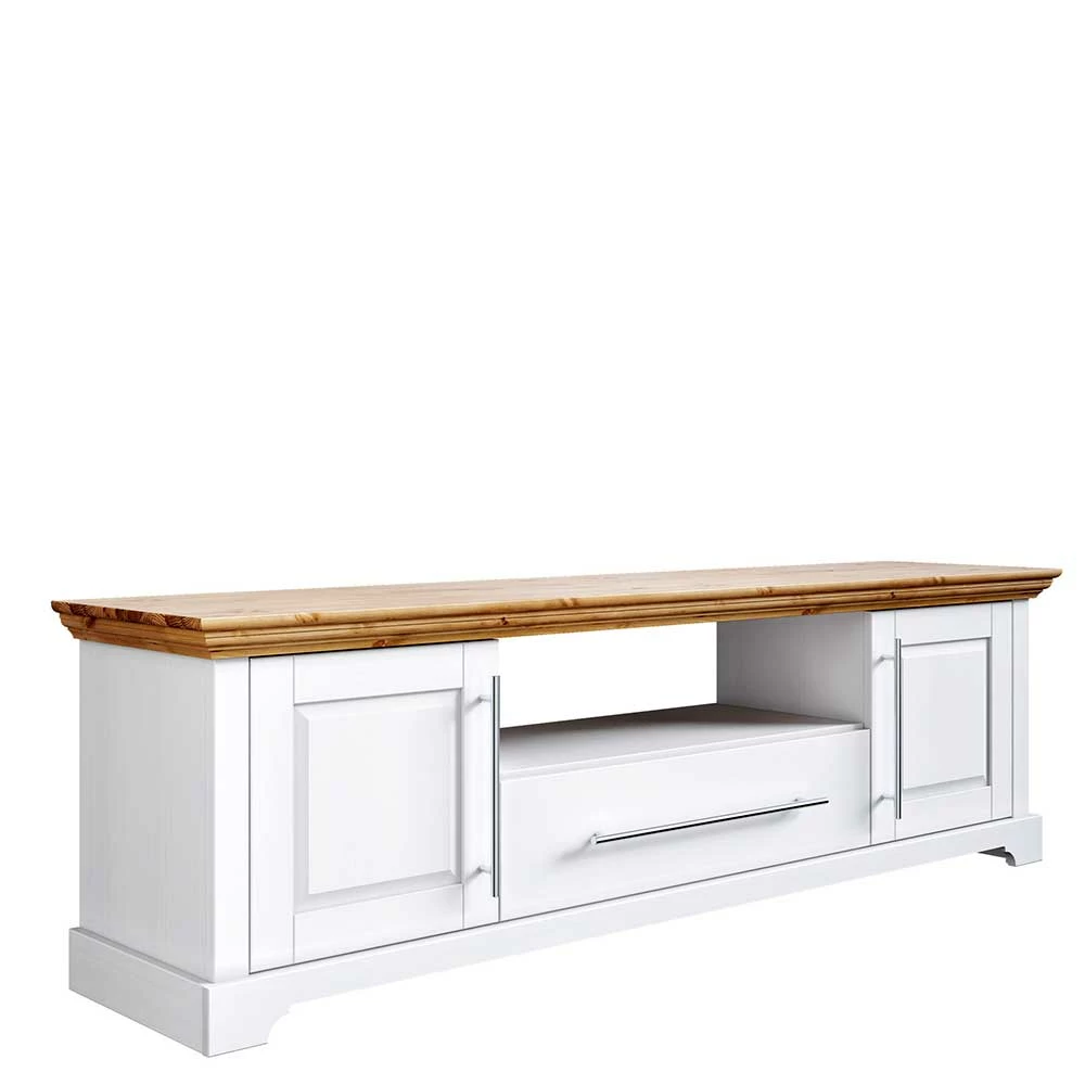Landhaus TV Board In Weiß & Honig - Eyzaco 3 Landhaus TV Board In Weiß & Honig - Eyzaco