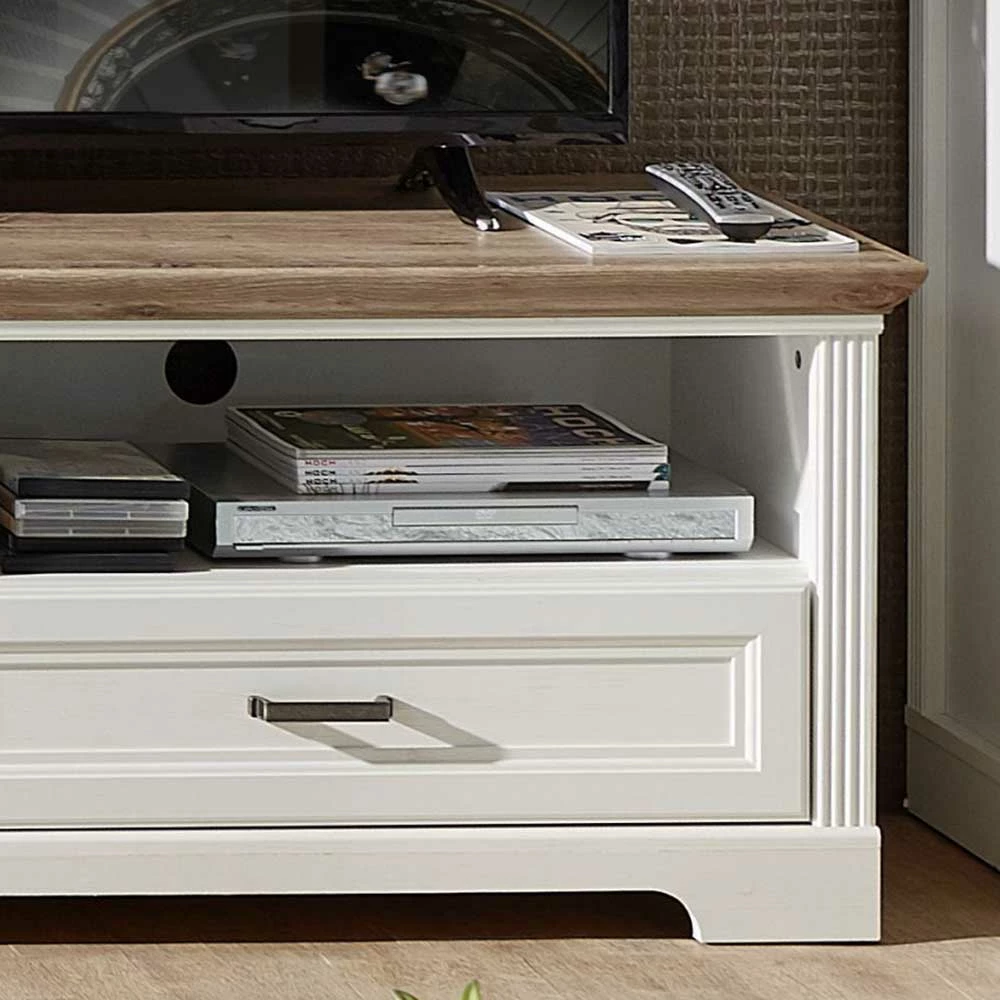 Landhaus TV Board Mit Tür & Schublade - Sinolita I 5 Landhaus TV Board Mit Tür & Schublade - Sinolita I – Bild 3