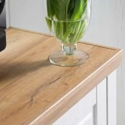 Landhaus TV Element In Weiß & Eichefarben - Samula -Lana Sales landhaus tv element in weiss eichefarben 198x63x52 cm samula 03