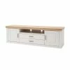 Landhaus TV Element In Weiß & Eichefarben - Samula -Lana Sales landhaus tv element in weiss eichefarben 198x63x52 cm samula f