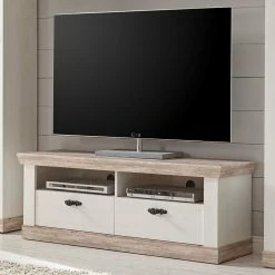 Landhaus TV Element In Weiß & Pinie Shabby Nedita Mit 2 Schubladen -Lana Sales landhaus tv element in weiss pinie shabby mit 2 schubladen nedita 02