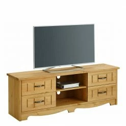 Landhaus TV Möbel Aus Kiefer Massivholz - Vanpos -Lana Sales landhaus tv moebel aus kiefer massivholz in natur geoelt vanpos 01