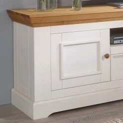 Landhaus TV Schrank Elvelina In Weiß & Eichenfarben -Lana Sales landhaus tv schrank in weiss eichenfarben elvelina 03