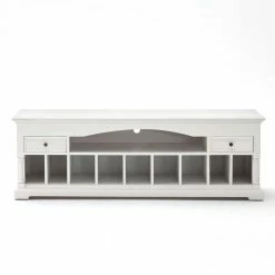 Landhaus TV Unterschrank In Weiß Riadura Mit Medien Regal -Lana Sales landhaus tv unterschrank in weiss mit medien regal riadura 04