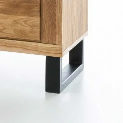 Loft TV Kommode Aus Teilmassiver Eiche - Arello -Lana Sales loft tv kommode aus teilmassiver eiche geoelt mit 2 schubladen arello 02