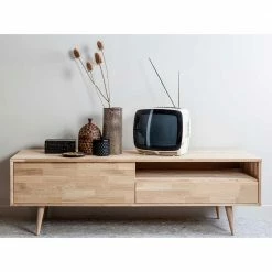 Lowboard Grazy Aus Eiche Teilmassiv -Lana Sales lowboard eiche teilmassiv 150 cm breit grazy 01