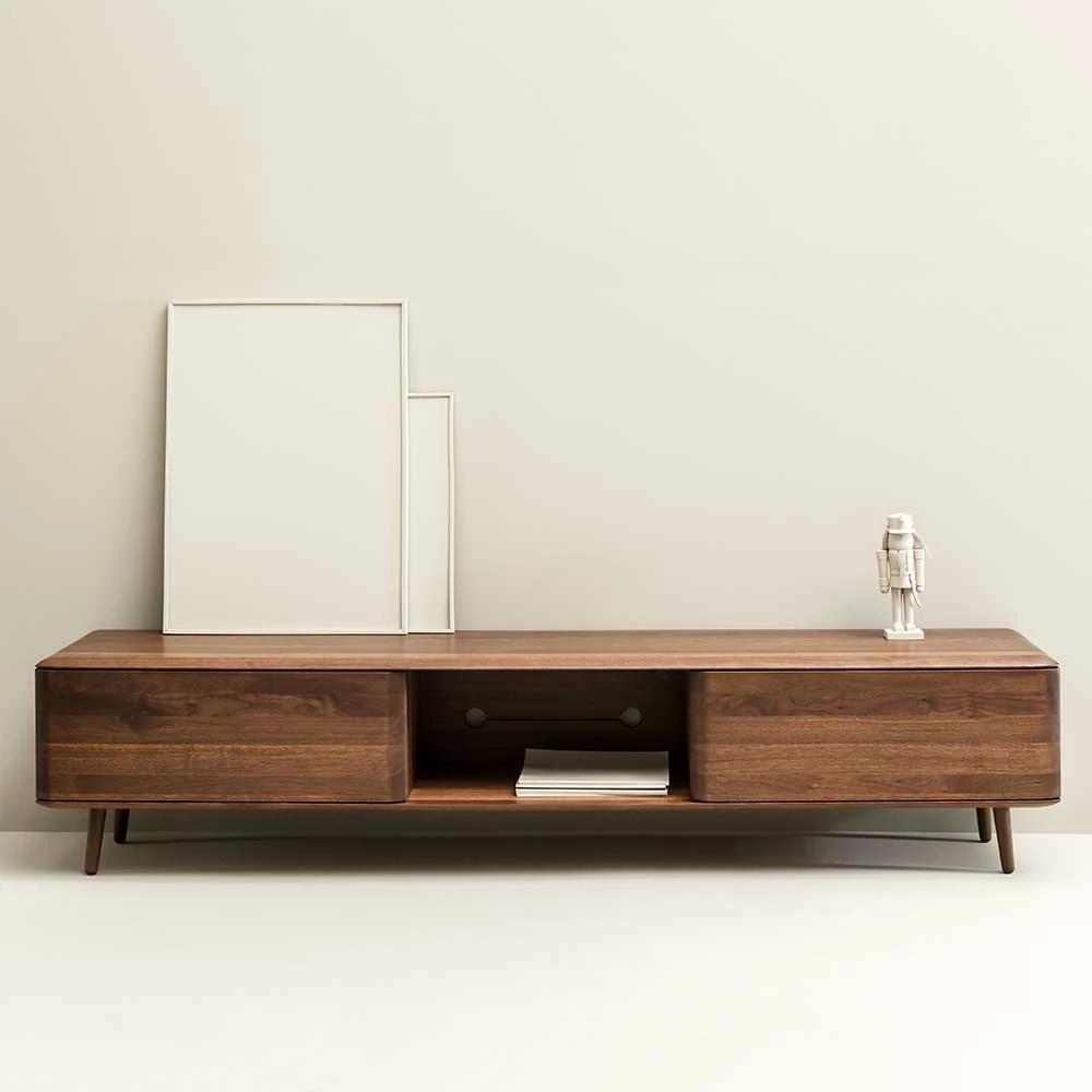 Lowboard Für Fernseher Aus Nussbaum - Rivossa 4 Lowboard Für Fernseher Aus Nussbaum - Rivossa – Bild 2