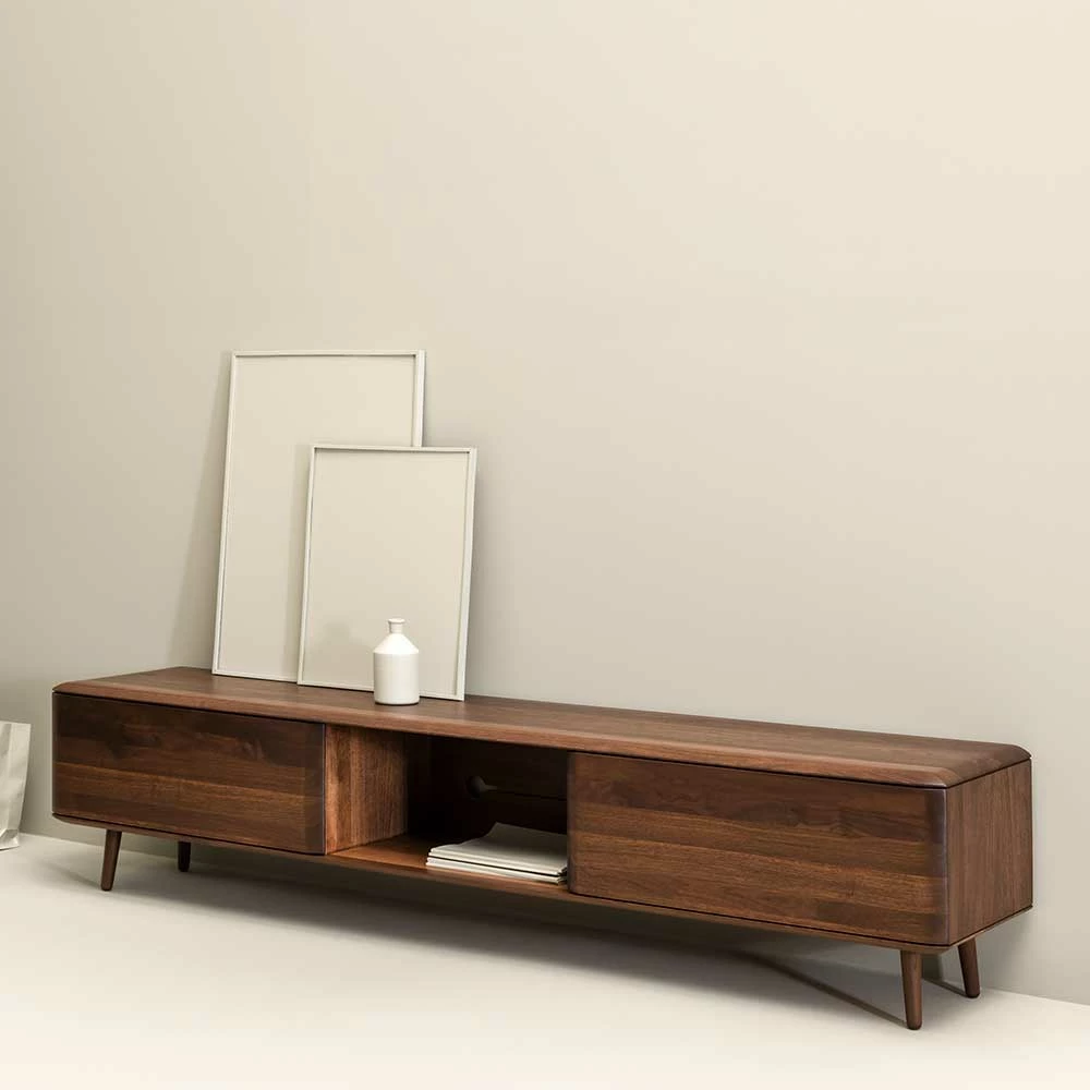 Lowboard Für Fernseher Aus Nussbaum - Rivossa 5 Lowboard Für Fernseher Aus Nussbaum - Rivossa – Bild 3