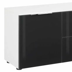 Lowboard Für TV In Anthrazit Glas & Weiß - Reanna -Lana Sales lowboard fuer tv in anthrazit glas weiss 181 cm breit reanna 02