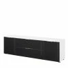 Lowboard Für TV In Anthrazit Glas & Weiß - Reanna -Lana Sales lowboard fuer tv in anthrazit glas weiss 181 cm breit reanna f