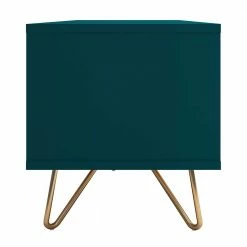 Lowboard In Petrol Mit Schublade & Klappe - Junetega -Lana Sales lowboard in petrol mit schublade klappe niedrigen haarnadel beinen in gold junetega 02