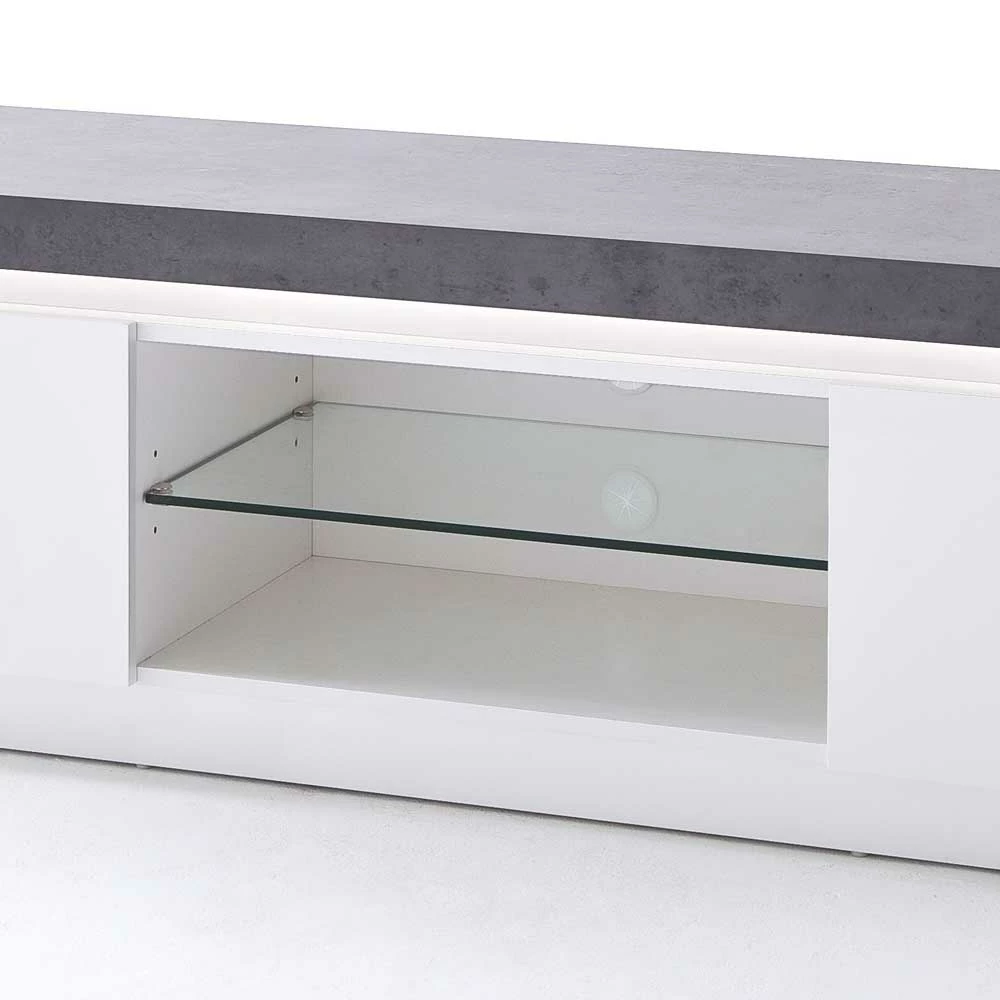 Lowboard Rebelvo In Weiß Grau 6 Lowboard Rebelvo In Weiß Grau – Bild 4