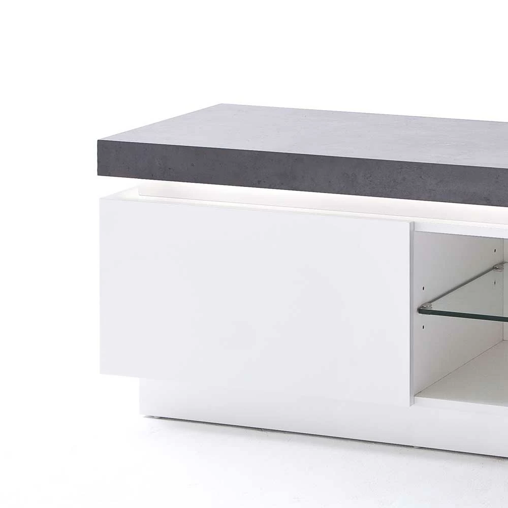 Lowboard Rebelvo In Weiß Grau 7 Lowboard Rebelvo In Weiß Grau – Bild 5