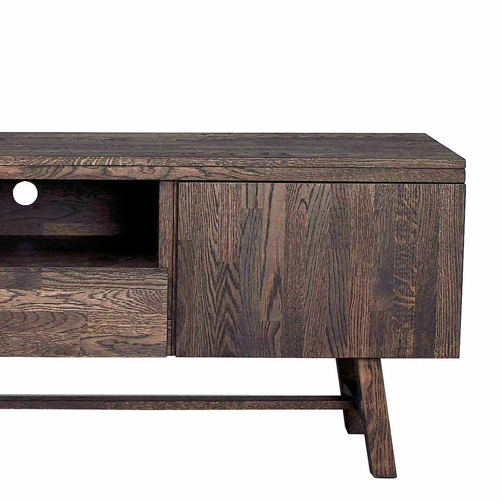 Markantes Retro TV Board Aus Eiche Dunkel - Vedraza 5 Markantes Retro TV Board Aus Eiche Dunkel - Vedraza – Bild 3