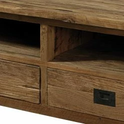 Massiv Lowboard Pilica Aus Teak Altholz -Lana Sales massiv lowboard teak altholz schubladen pilica 04