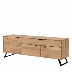 Massives TV Lowboard Aus Wildeiche Bianco - Vardriva