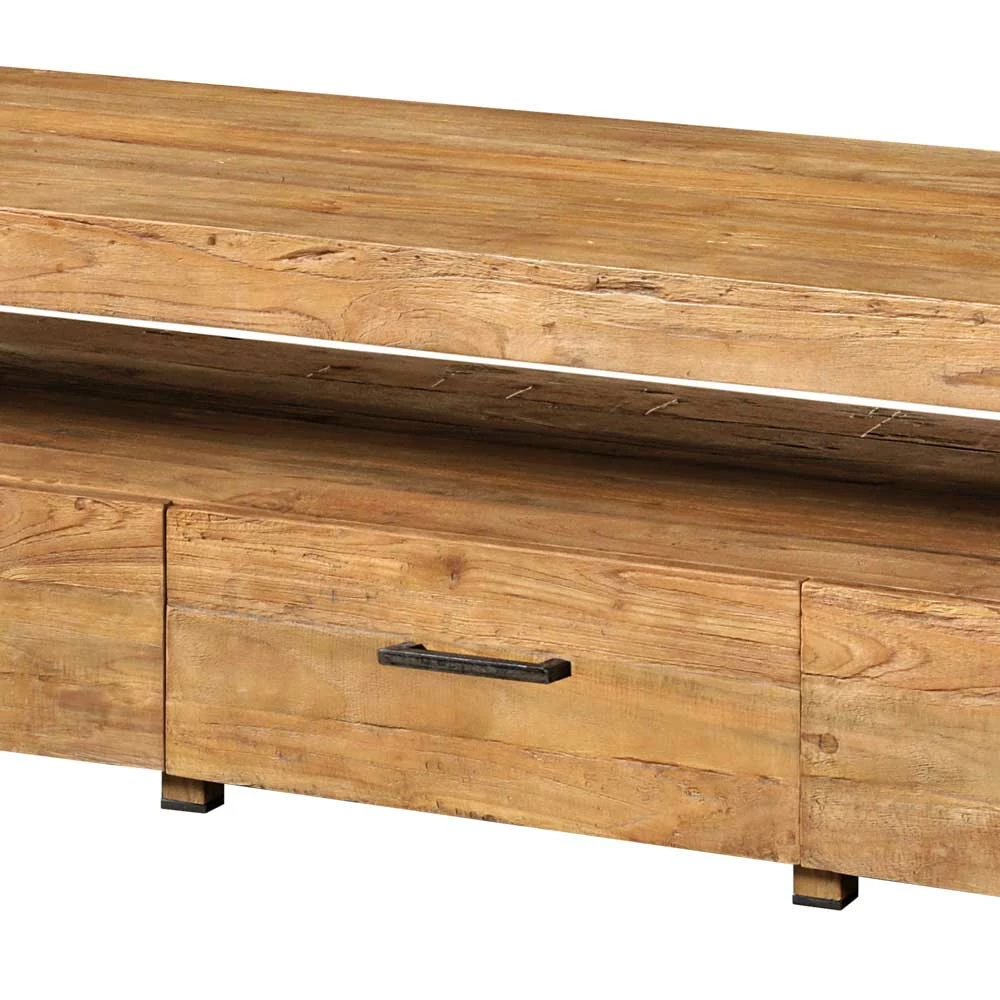 Massivholz Lowboard Monument Aus Teak Unbehandelt 5 Massivholz Lowboard Monument Aus Teak Unbehandelt – Bild 3