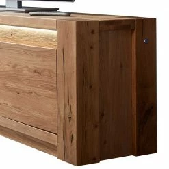 Massivholz TV Board Mit LED Beleuchtung - Aconlean -Lana Sales massivholz tv board mit led beleuchtung aus geoelter wildeiche aconlean 03