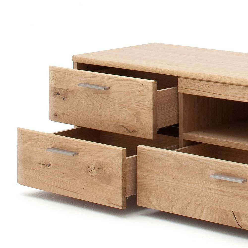 Massivholz TV Lowboard Mit 5 Schubladen - Mabasa 8 Massivholz TV Lowboard Mit 5 Schubladen - Mabasa – Bild 6