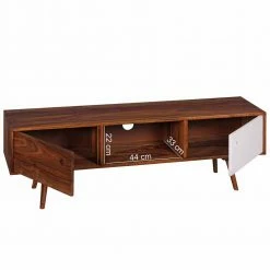 Massivholz TV Schrank Cospic Im Mid Century Stil 10 Massivholz TV Schrank Cospic Im Mid Century Stil -Lana Sales massivholz tv schrank mid century stil zwei schrankfaecher cospic 02