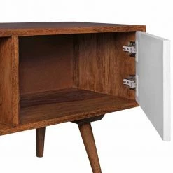 Massivholz TV Schrank Cospic Im Mid Century Stil 13 Massivholz TV Schrank Cospic Im Mid Century Stil -Lana Sales massivholz tv schrank mid century stil zwei schrankfaecher cospic 05