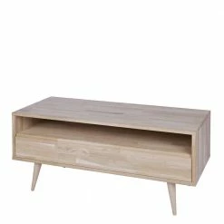 Mid Century TV Unterschrank Page Aus Eiche Teilmassiv