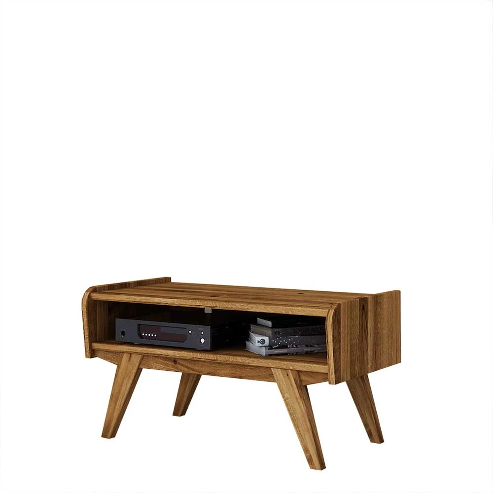Midcentury Wildeiche TV Bank Mit Fach - Hardus 3 Midcentury Wildeiche TV Bank Mit Fach - Hardus